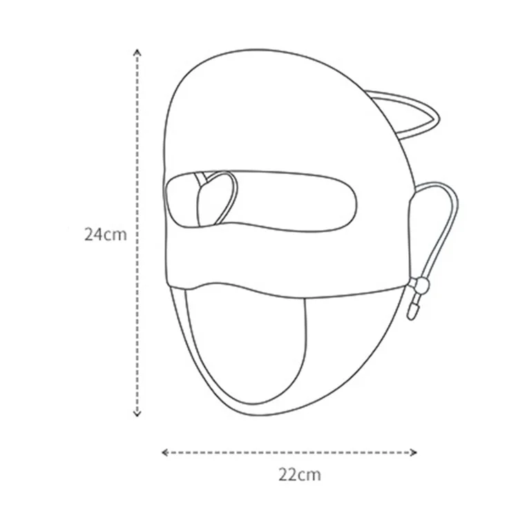GOLOVEJOY XTJ152 Summer Full Face Sun Protection Mask Ice Silk Cycling Face Cover Women Facekini - Black