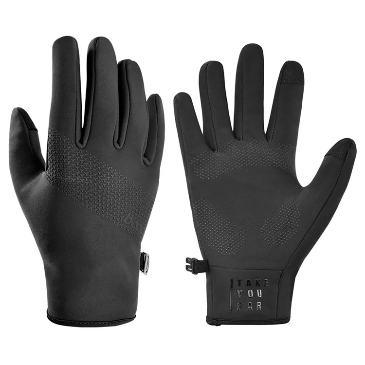 BOODUN Z342171 1 Pair Men Women Outdoor Running Gloves Lycra Breathable Touch Screen Sports Gloves - Black S / M