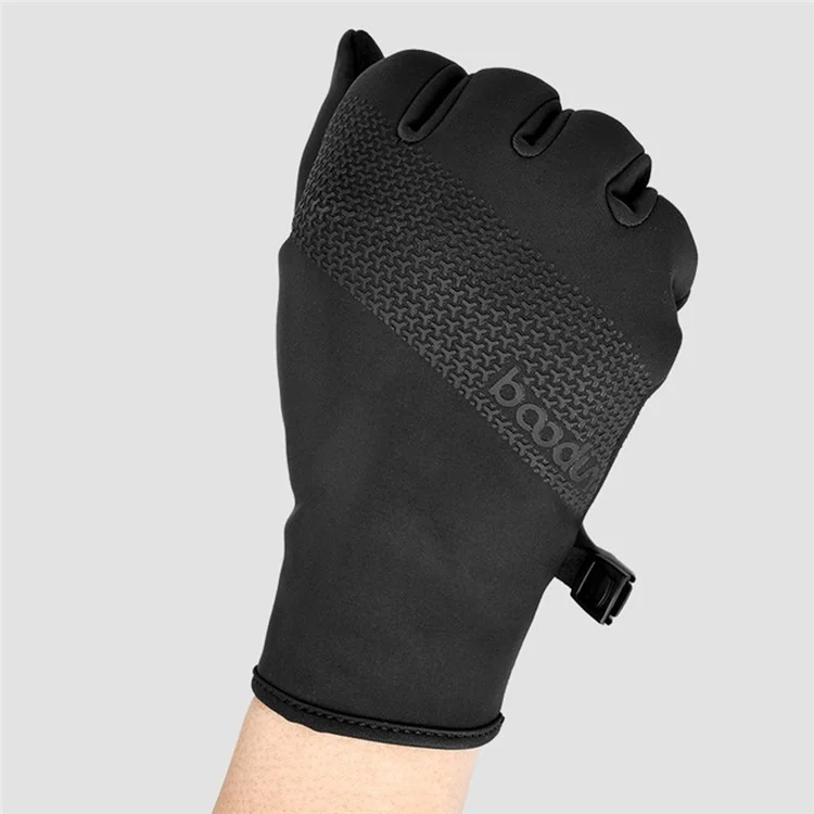 BOODUN Z342171 1 Pair Men Women Outdoor Running Gloves Lycra Breathable Touch Screen Sports Gloves - Black S / M