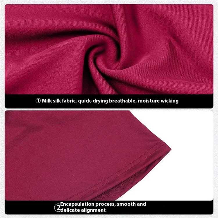 DYMSLTT Sun Protection Head Cover Milk Silk Middle Eastern Hijab Turban Breathable Ethnic Headwrap - Nude