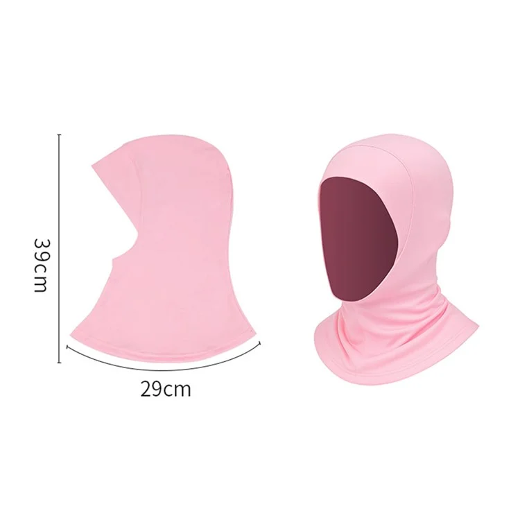 DYMSLTT Sun Protection Head Cover Milk Silk Middle Eastern Hijab Turban Breathable Ethnic Headwrap - Nude