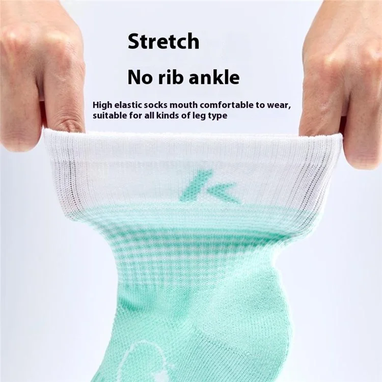 PORFIN JCB3020 Running Socks Summer Athletic Socks Quick Dry Non Slip Sports Ankle Socks, Size M: 34-38 - Lake Blue