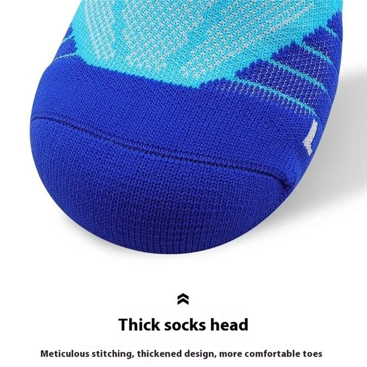 PORFIN JCB3020 Laufsocken Sommer Sportstrümpfe Schnelltrocknend Rutschfest Knöchelsocken, Größe L: 39-44 - Seebläue
