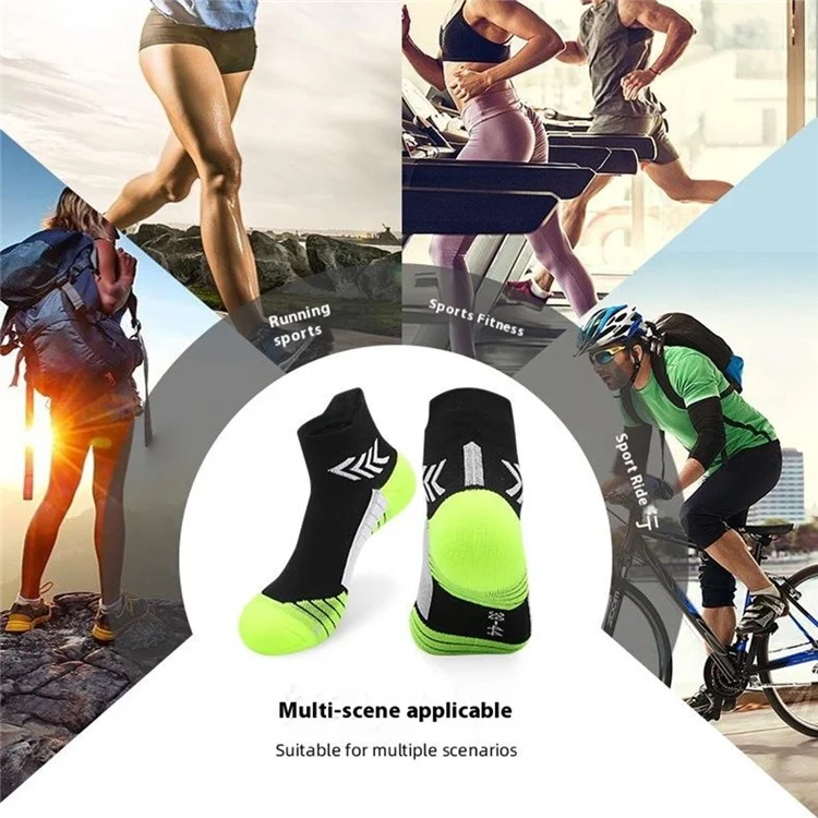 PORFIN JCB3020 Laufsocken Sommer Sportstrümpfe Schnelltrocknend Rutschfest Knöchelsocken, Größe L: 39-44 - Seebläue