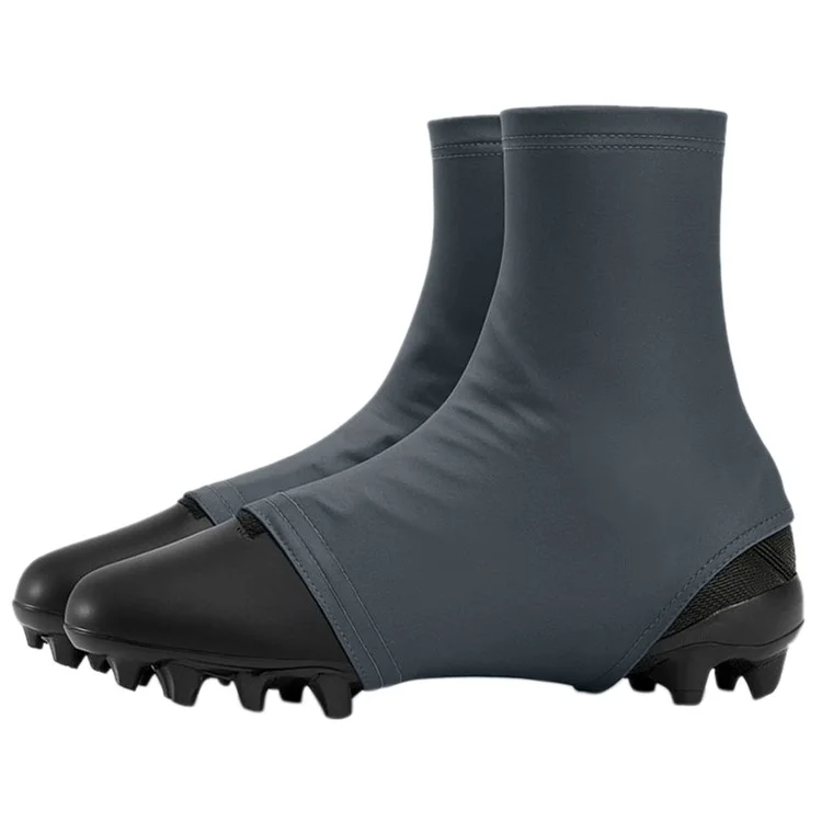 ZQXT 1 Pair Football Cleat Covers Milk Silk Outdoor Sport Shoe Protectors High Elasticity Soccer Spats - Dark Grey