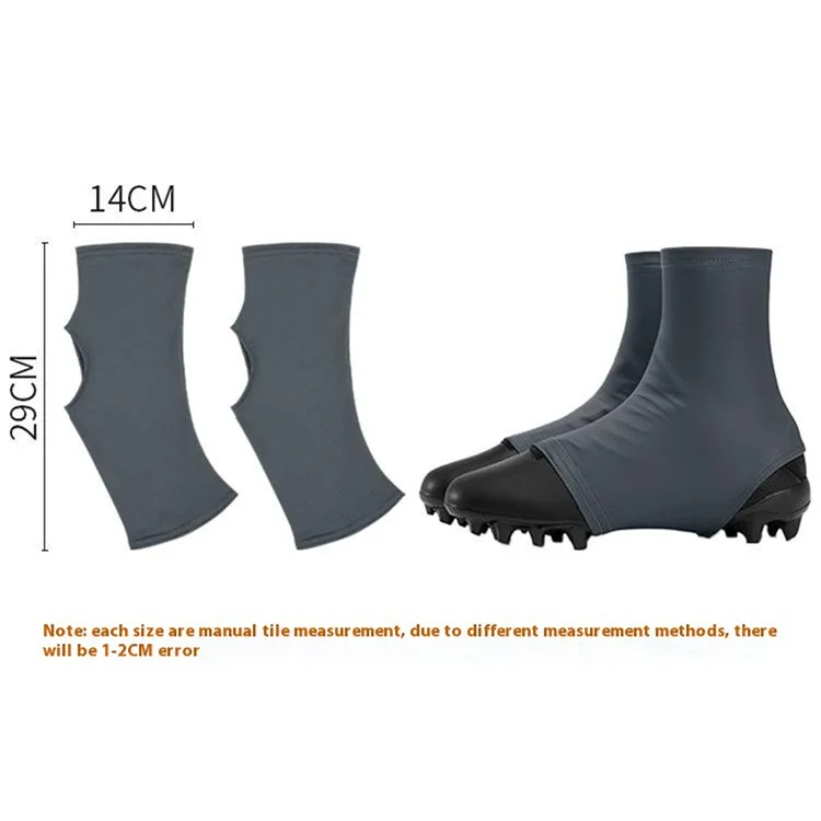 ZQXT 1 Pair Football Cleat Covers Milk Silk Outdoor Sport Shoe Protectors High Elasticity Soccer Spats - Dark Grey