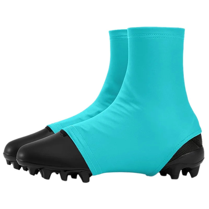 ZQXT 1 Pair Football Cleat Covers Milk Silk Outdoor Sport Shoe Protectors High Elasticity Soccer Spats - Lake Blue