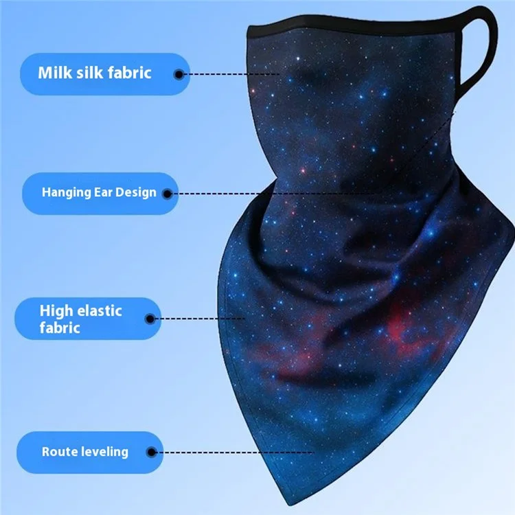 Milk Silk Neck Gaiter Triangle Scarf Breathable Sun Protection Face Mask for Cycling / Fishing / Outdoor Sports - QXSJJ-025