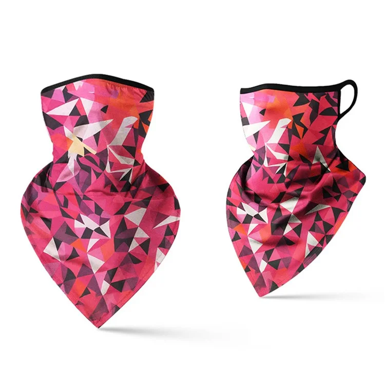 Outdoor Sports Hanging Ears Triangle Scarf Face Mask Sun Protection Milk Silk Neck Gaiter - QXSJJ-053