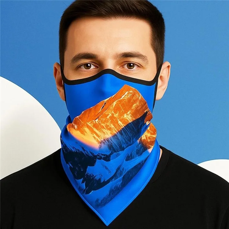 Outdoor Sports Hanging Ears Triangle Scarf Face Mask Sun Protection Milk Silk Neck Gaiter - QXSJJ-053