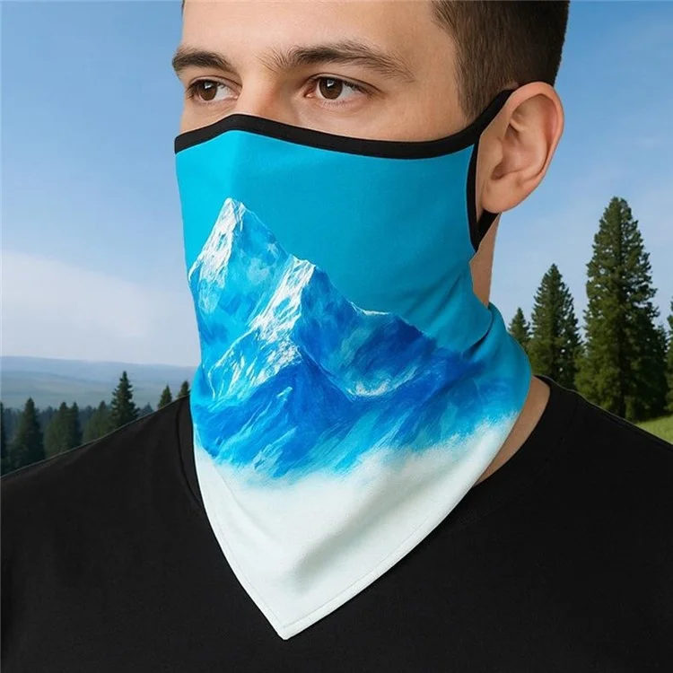 Outdoor Sports Hanging Ears Triangle Scarf Face Mask Sun Protection Milk Silk Neck Gaiter - QXSJJ-053