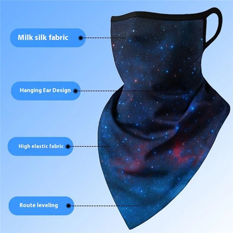 Outdoor Sports Hanging Ears Triangle Scarf Face Mask Sun Protection Milk Silk Neck Gaiter - QXSJJ-053
