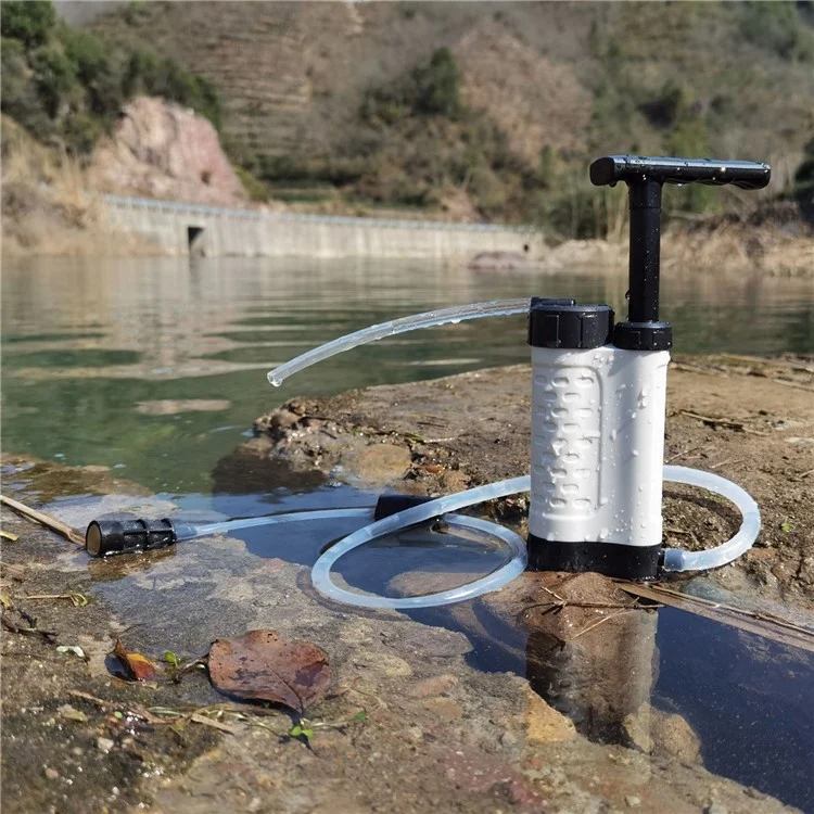 K8188 Portable Water Filter System for Outdoor Survival Emergency Water Pump Filtration Purifier (BPA Free, No FDA) - Orange