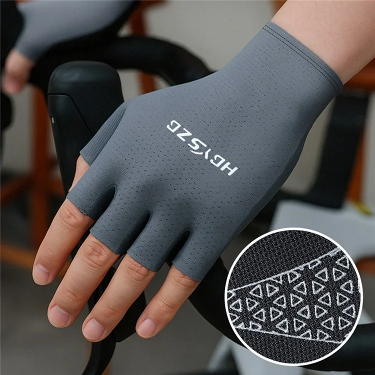 HGYSZG 1 Pair Size L Cycling Summer Thin Half Finger Gloves Fitness Strength Training Unisex Gloves - Black