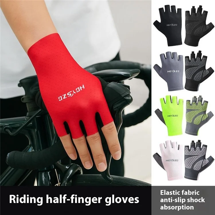 HGYSZG 1 Pair Size L Cycling Summer Thin Half Finger Gloves Fitness Strength Training Unisex Gloves - Black