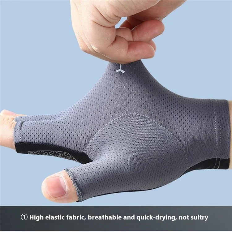 HGYSZG 1 Pair Size XL Cycling Summer Thin Half Finger Gloves Fitness Strength Training Unisex Gloves - Fluorescent Green