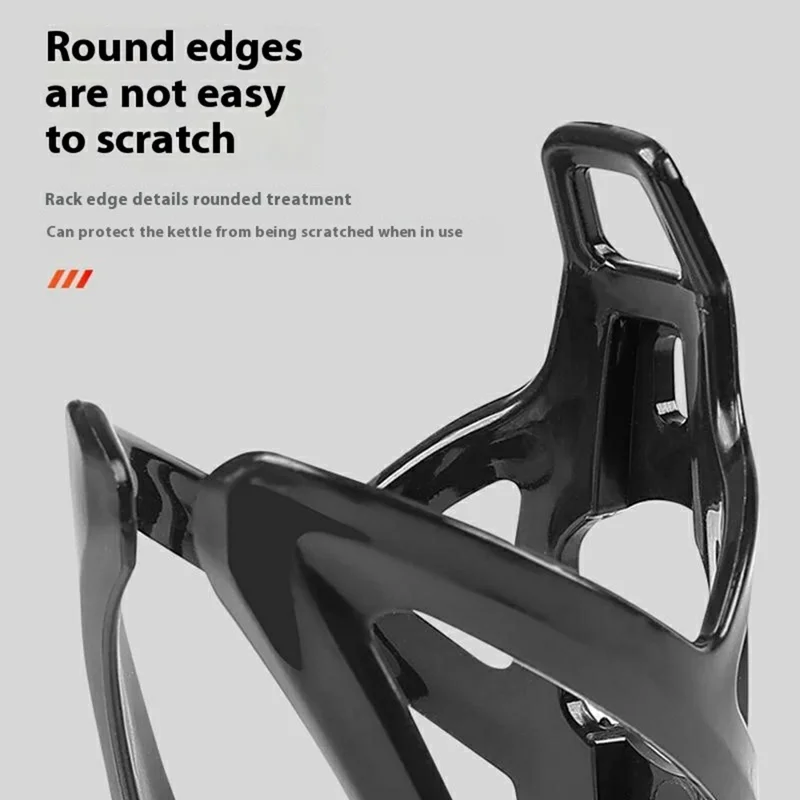 Integrated Bike Water Bottle Cage Mountain Road Bicycle Lightweight Bottle Holder with Screws - White