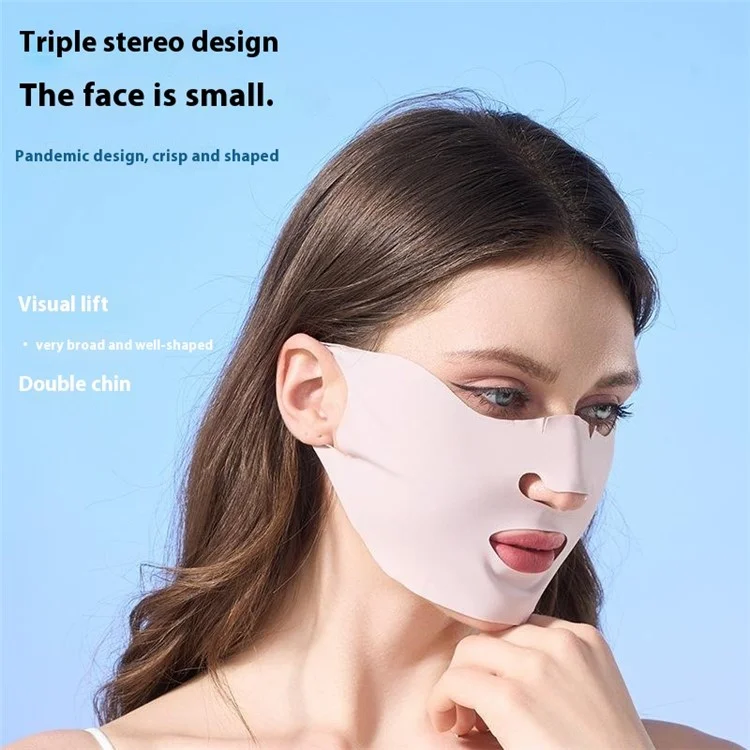 WEST BIKING YP0201469 Masque facial en soie glacée Protection UV d'été Respirant - Rose