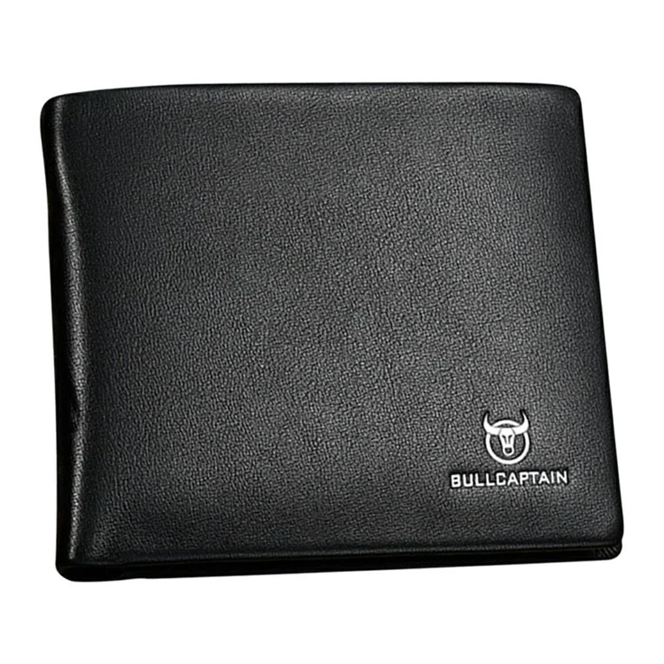 Carteira Masculina Bullcaptain 0002 de Couro Bovino com Múltiplos Compartimentos para Cartões, Slim, com Chaveiro