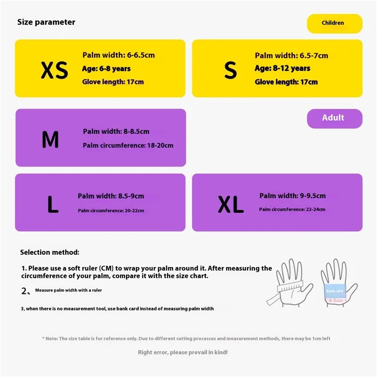 VILICO A0144 Cartoon Hamburger Pattern Anti Slip Mittens Touch Screen Full Finger Gloves - For Children / XS