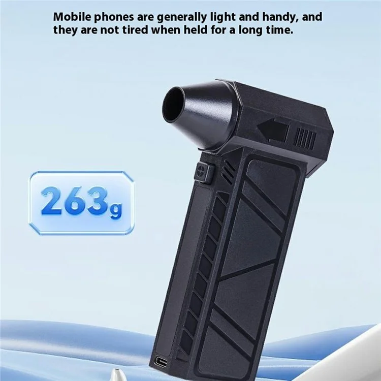 S7 Camping Outdoor Turbo Fan Handheld Blower 130000 RPM Vacuum Cleaner with Digital Display and Vacuum Attachments