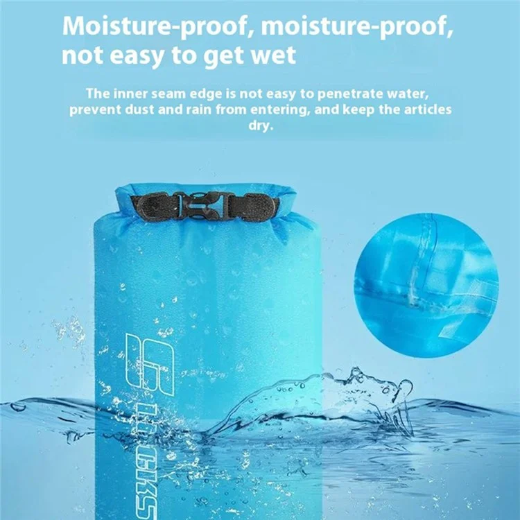 LUCKSTONE Juego de 3 Bolsas Impermeables para Exteriores de 3L / 5L / 8L, Bolsa Ligera de Almacenamiento para Camping y Navegación