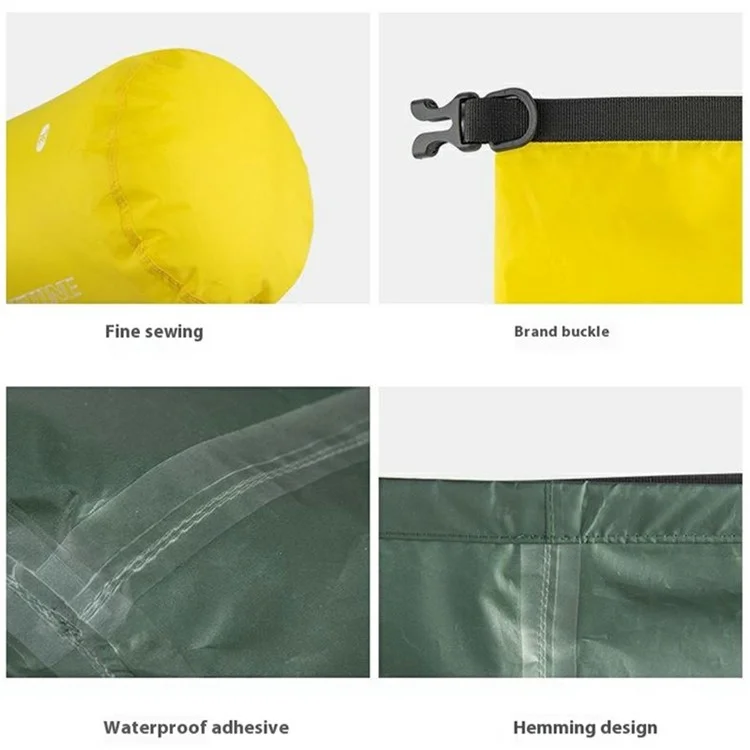 LUCKSTONE Juego de 3 Bolsas Impermeables para Exteriores de 3L / 5L / 8L, Bolsa Ligera de Almacenamiento para Camping y Navegación