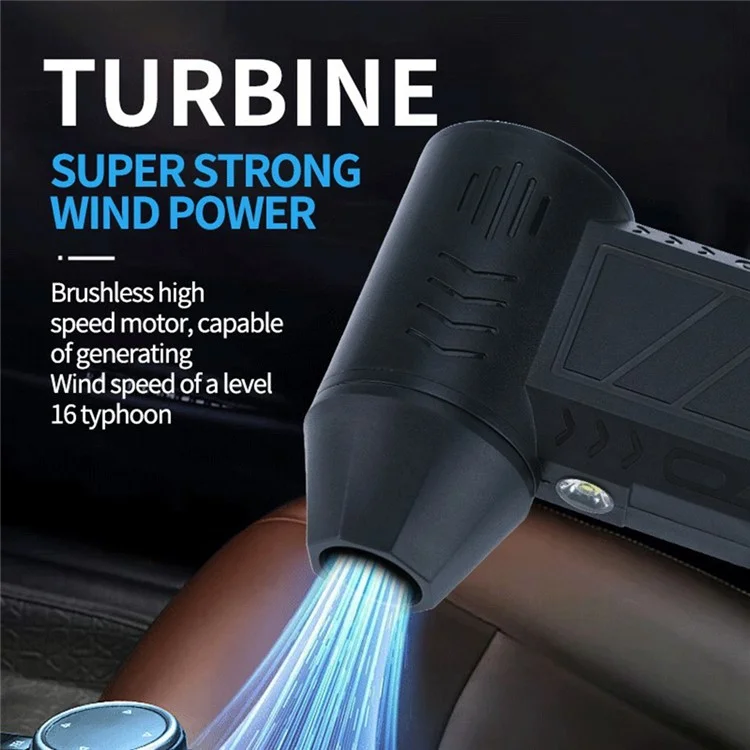 ZY7400-SE 2 In 1 Handheld Dust Blower Vacuum 130000RPM Powerful Turbo Fan for Outdoor Camping