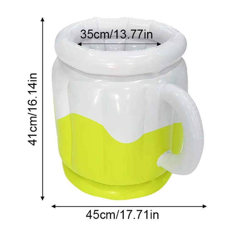 YX-PJBBT Pool Beach Outdoor Inflatable PVC Ice Bucket Beer Holder Cup Portable Drink Cooling Container