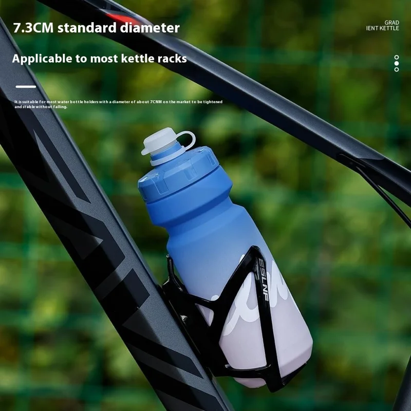 650ml Outdoor Sports LDPE Wasserflasche für Camping, Radfahren, Wandern - Auslaufsichere Flasche mit Farbverlauf (BPA-frei, Keine FDA) - Blau / Lila