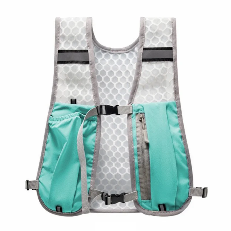 Outdoor Hydration Backpack Lightweight Vest Cycling Hiking Trail Running Unisex Water Bladder Daypack - Cyan