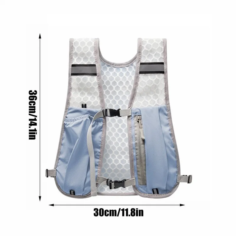 Outdoor Hydration Backpack Lightweight Vest Cycling Hiking Trail Running Unisex Water Bladder Daypack - Baby Blue