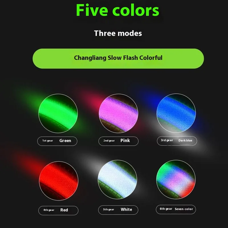 L9 5 Cores 3 Modos Faixa Refletiva com Iluminação LED e Gancho para Corrida Noturna e Ciclismo - Verde