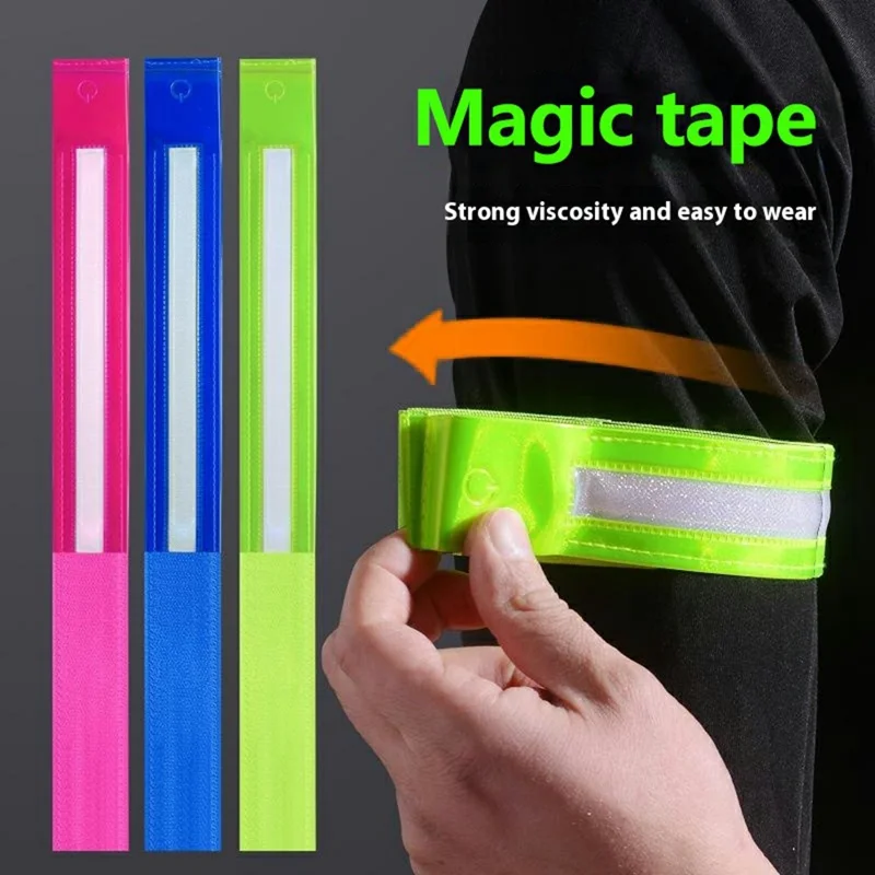 Braçadeira Refletiva L8 USB Recarregável para Ciclismo e Corrida Noturna com Luz LED - Verde