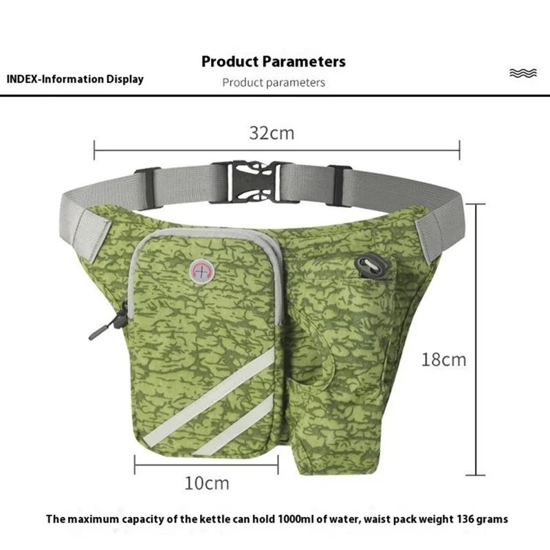 YF-YB001 Pochete Esportiva para Corrida e Caminhada Unissex - Verde