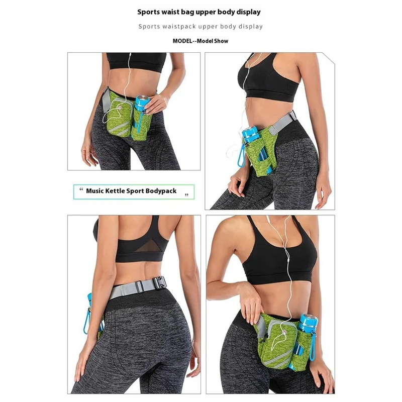 YF-YB001 Pochete Esportiva para Corrida e Caminhada Unissex - Verde