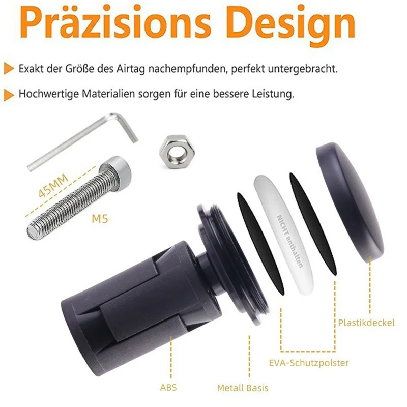 Soporte Antirrobo para AirTag con Montaje en Horquilla Delantera de Bicicleta - Funda Protectora para Tubo Inferior