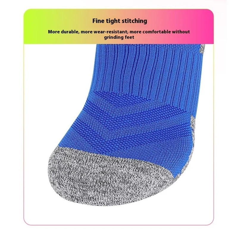 PORFIN 1 Pair Size S Knee High Soccer Socks Anti-Slip Breathable Athletic Socks for Football Soccer (28-33) - Fluorescent Green