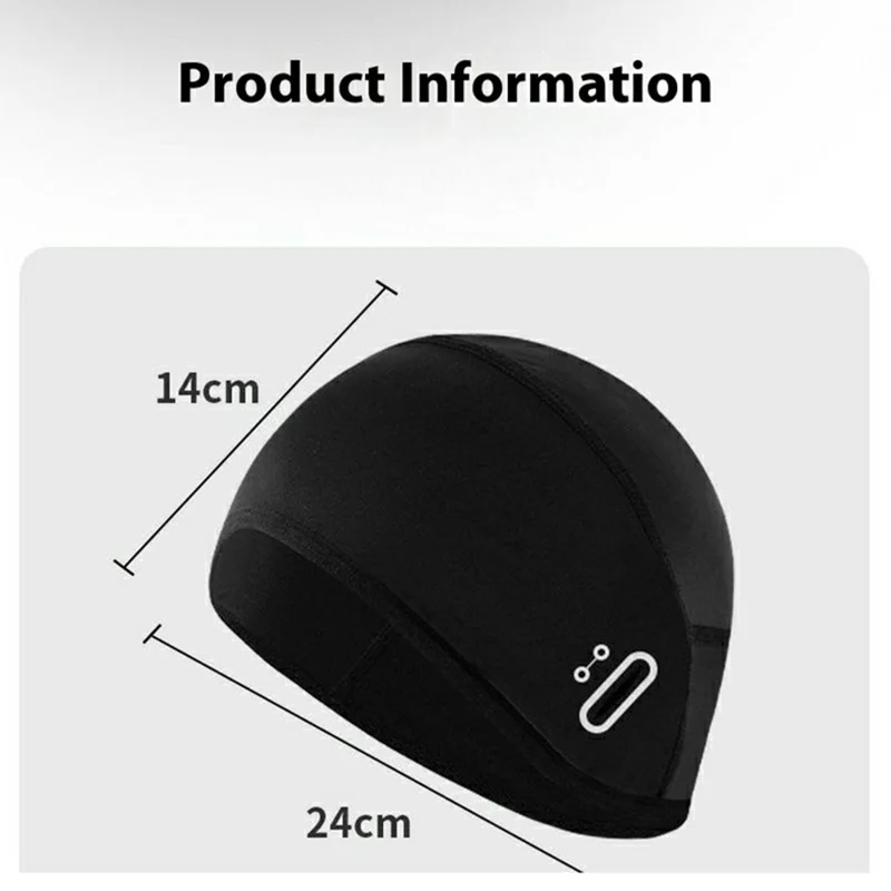Summer Ice Silk Sun Protection Cycling Cap Breathable Helmet Liner Outdoor Sports Hat - Black / No Glasses Holes