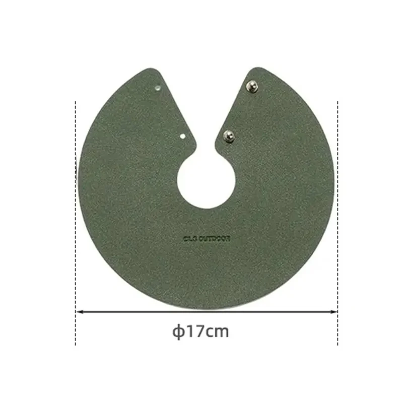 Housse de lampe de couleur unie de taille S CLS Portable en cuir PU pour le camping en plein air - Vert armée