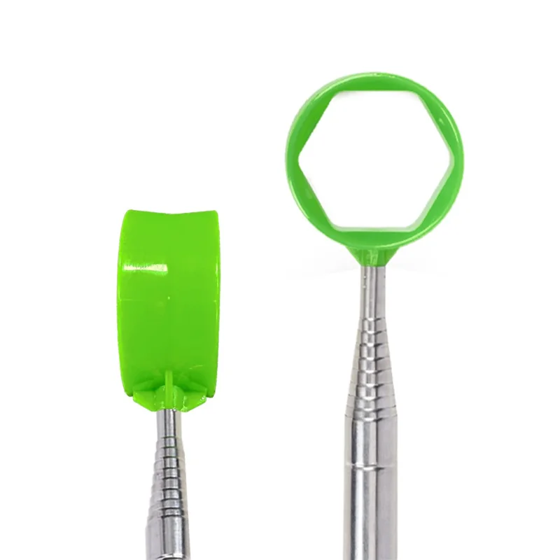 D541 Stainless Steel Golf Ball Retriever 2.7m Telescopic Picker Grabber with Comfortable EVA Grip - Green