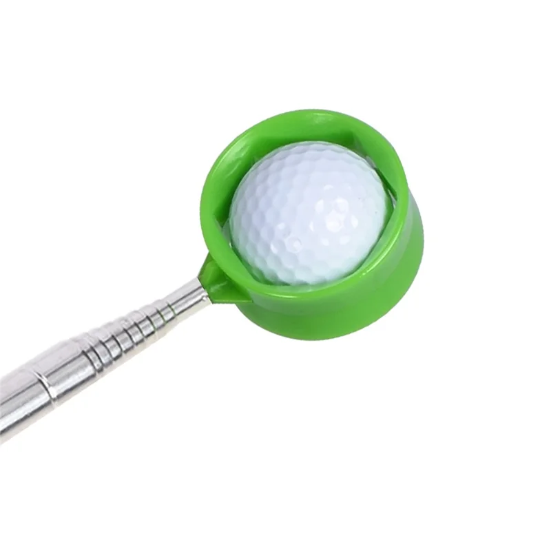 D541 Stainless Steel Golf Ball Retriever 2.7m Telescopic Picker Grabber with Comfortable EVA Grip - Green