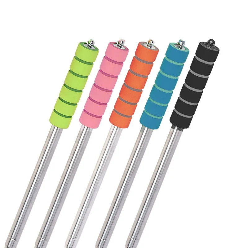 D541 Stainless Steel Golf Ball Retriever 2.7m Telescopic Picker Grabber with Comfortable EVA Grip - Pink