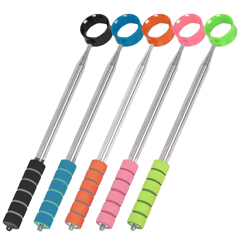 D541 Stainless Steel Golf Ball Retriever 2.7m Telescopic Picker Grabber with Comfortable EVA Grip - Orange