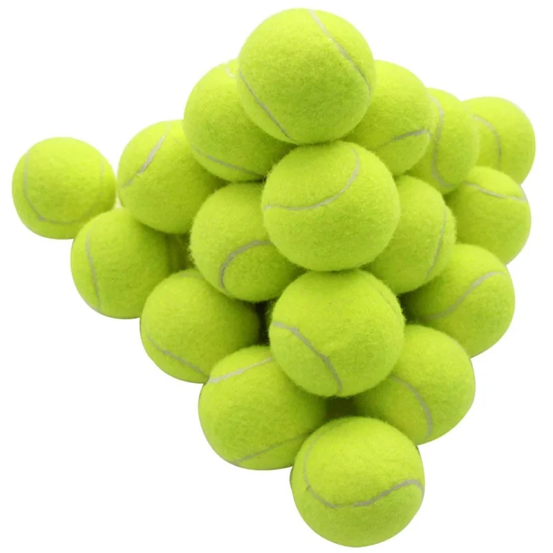 Diameter 6.7cm Practice Training Tennis Ball High Bounce Rubber Core Felt Tennis Ball