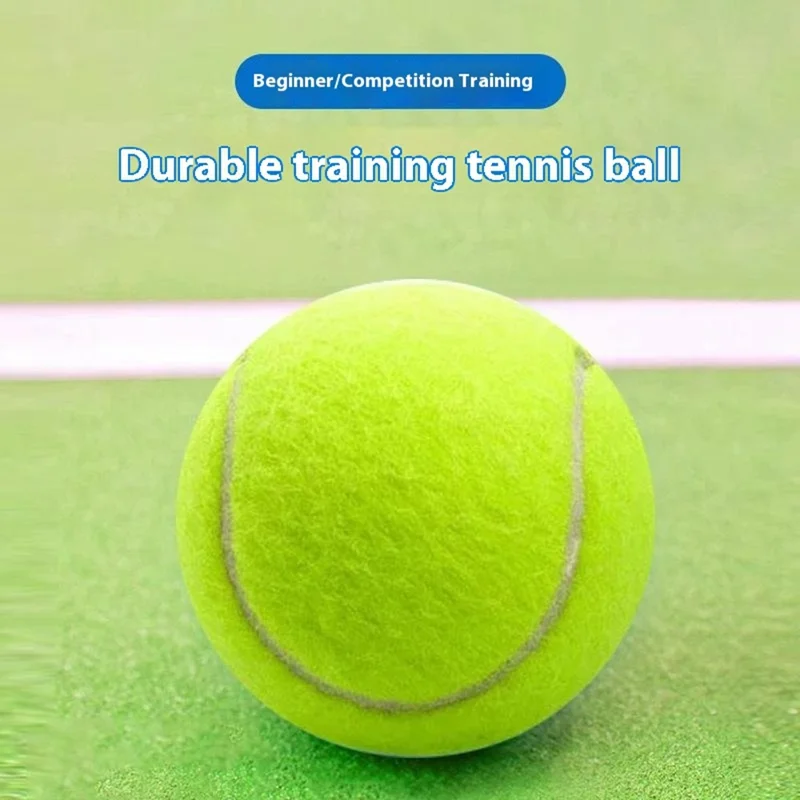 Diameter 6.7cm Practice Training Tennis Ball High Bounce Rubber Core Felt Tennis Ball