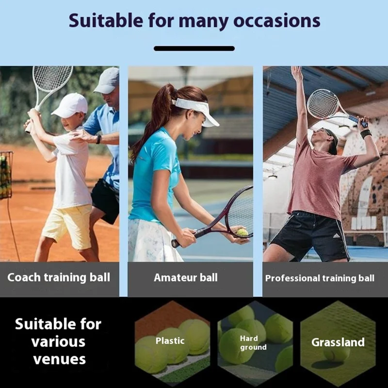 Diameter 6.7cm Practice Training Tennis Ball High Bounce Rubber Core Felt Tennis Ball
