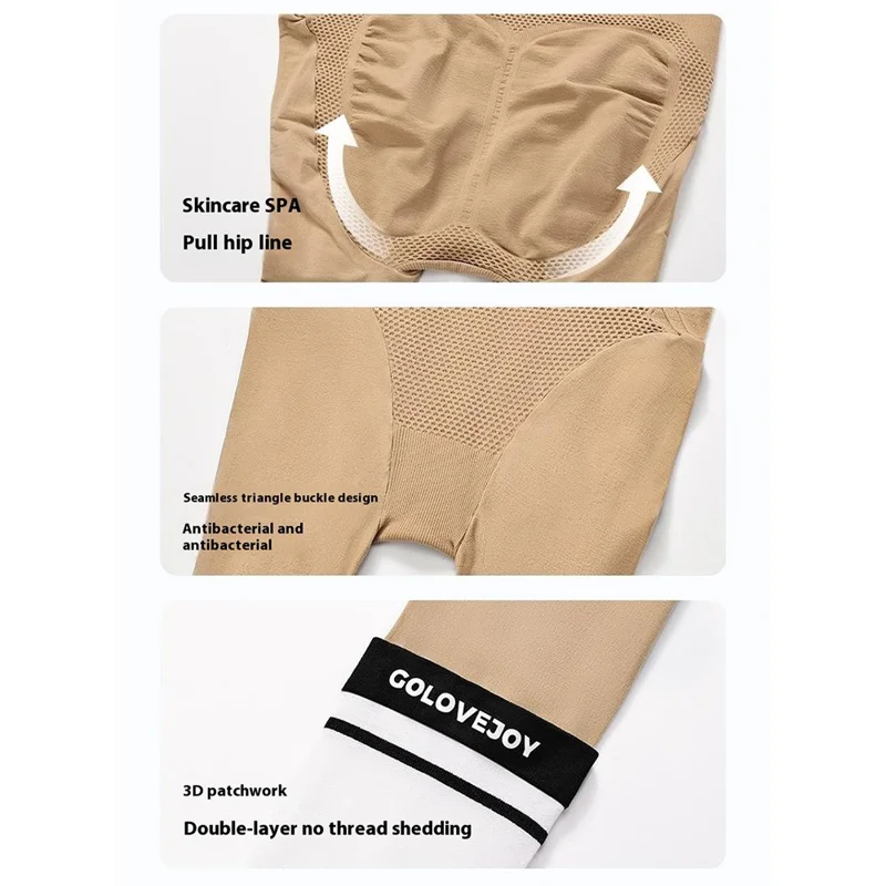 GOLOVEJOY XWZ18 Meia-Calça de Verão UPF50+ para Levantamento Glúteo, Legging Antibacteriana para Golfe