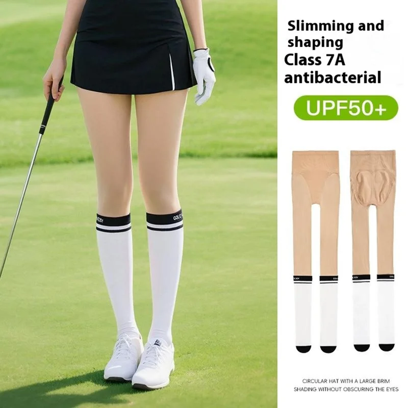 GOLOVEJOY XWZ18 Meia-Calça de Verão UPF50+ para Levantamento Glúteo, Legging Antibacteriana para Golfe