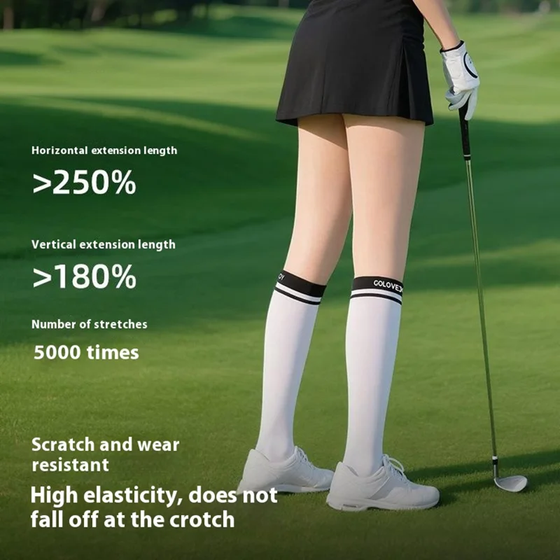 GOLOVEJOY XWZ18 Meia-Calça de Verão UPF50+ para Levantamento Glúteo, Legging Antibacteriana para Golfe